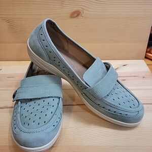 Hotter Comfort Concepts Green Suede  Women's loafer Size 9 US/UK 7